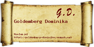 Goldemberg Dominika névjegykártya